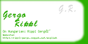 gergo rippl business card